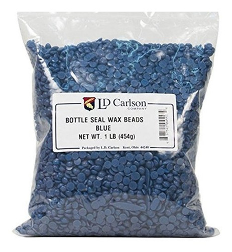 Bottle Seal Wax Beads, Blue 1 Lb
