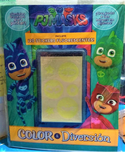 Pj Masks Color Y Diversion 20 Stickers Fluorescentes, De Infantil. Editorial Vértice, Tapa Blanda, Edición 1 En Español