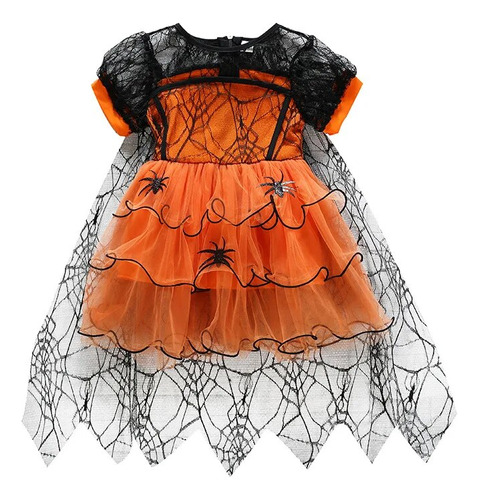 Disfraz De Bruja Dress Up Cos Web Para Niñas