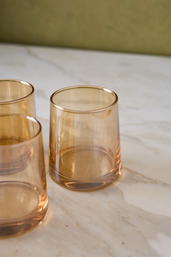 Vasos De Vidrio X 6 Ambar