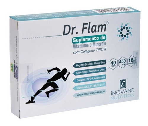 Dr Flam 40 Capsulas Para Dores Articulares E Musculares Sabor Sem Sabor