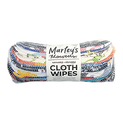 Reusable Cloth Wipes - 24 Count Pack - Washable, Cotton...