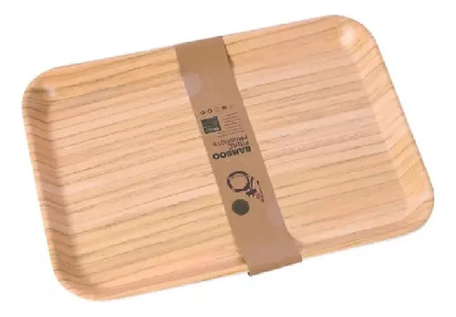 Bandeja Grande Madera De Bamboo 43 Cm X 32cm 