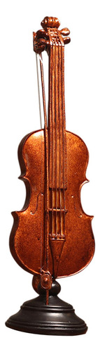 Estatuilla De Instrumento Musical Con Base Violín Ornamento