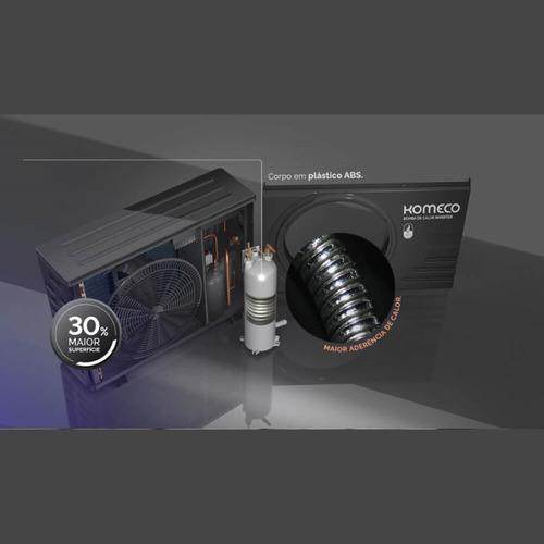 Aquecedor Piscina Bomba Calor Inverter Wifi Komeco - 75.000l