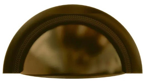 Puxador Shell 64mm Bronze Zen Design Cor Cinza-escuro