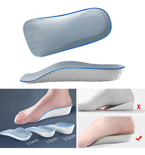 2 Piezas De Insertos De Elevación De Talón Para Tacones