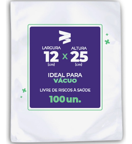 Embalagem / Sacos A Vácuo 12x25 - 100 Und