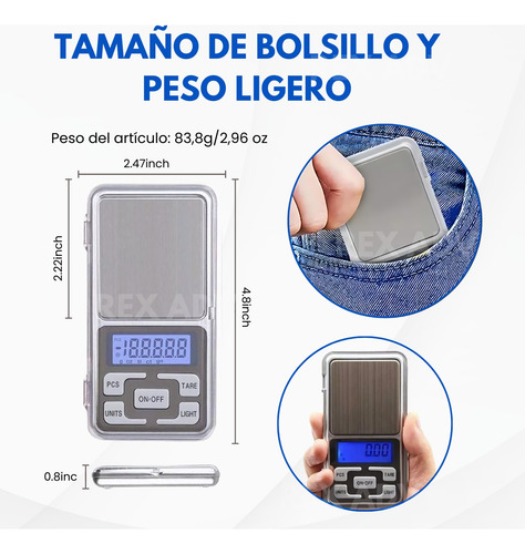 Báscula Gramera Digital 0.01g X 500g Alta Precisión Joyería