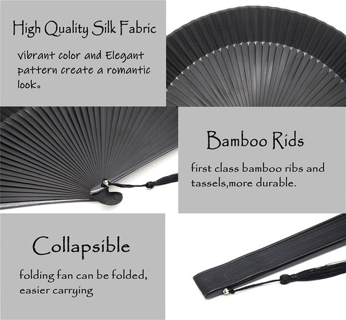 Abanico Plegable De Mano De 21cm Para Mujer, Abanico
