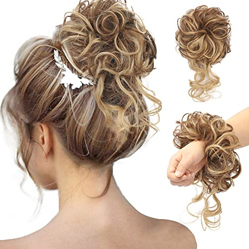Messy Bun Hair , Updo Super Long Tousled Extensiones 55rty