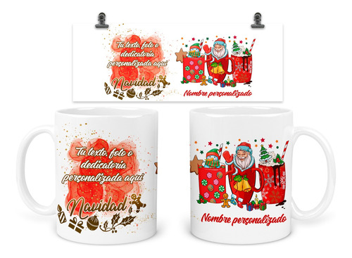 Taza 11 Oz Tan1. Personalizada Navidad Intercambio Regalo