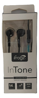 Ifrogz Audio Intone Auriculares Con Micrófono, Color Negro