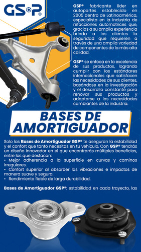 Base Amortiguador Tras Izq/der Jetta L4 2.0l 99 A 10 | Gsp