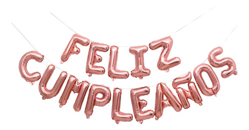 Globos Metalizados Cartel Feliz Cumpleaños Letras Deco 