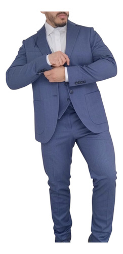 Traje Vestir Hombre Elastizado + Chaleco Thompson & Willians