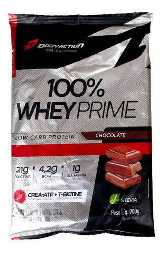Whey 100 Whey Prime - 900g Refil Chocolate - Bodyaction