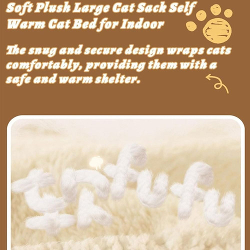 Saco De Dormir Para Gatos, Cama Cálida De Algodón, Suave Fel