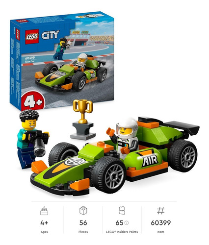 Lego 60399 City Carro F1 De Carrera 56 Pzs