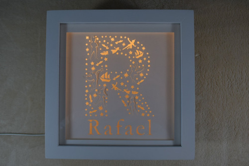 Imagen 4 de 4 de Velador Led Infantil Tamaño Chico Con Nombre - Peter Pan