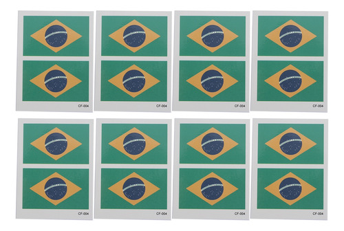 Juego De 12 Pegatinas Con La Bandera Del País De Brasil, Dis
