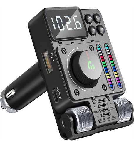 Adaptador De Radio Transmisor Fm Inalámbrico Bluetooth 5.3 P