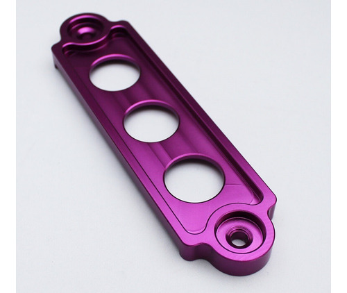 Soporte Sujeta Bateria Auto Aluminio Morado Tuning Universal