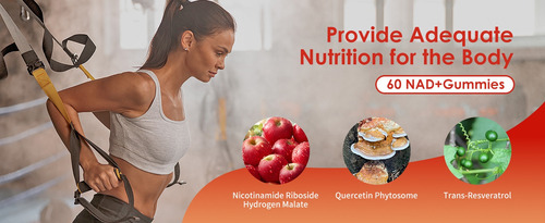 Gomitas Nad +bakakoul Nicotinamide/ Riboside + Resverstrol Frutilla