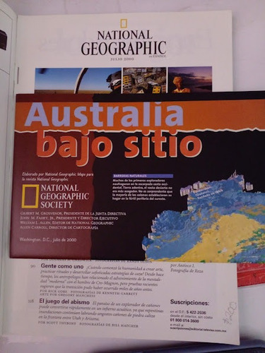 Revista National Geographic No 1 Julio De 2000 (Usado)