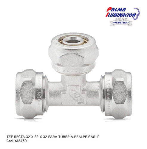 Tee Recta 32 X 32 X32 Para Tubería Pealpe Gas 1 In