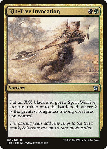 Carta Mtg Kin-tree Invocation X4 Playset Khans Of Tarkir