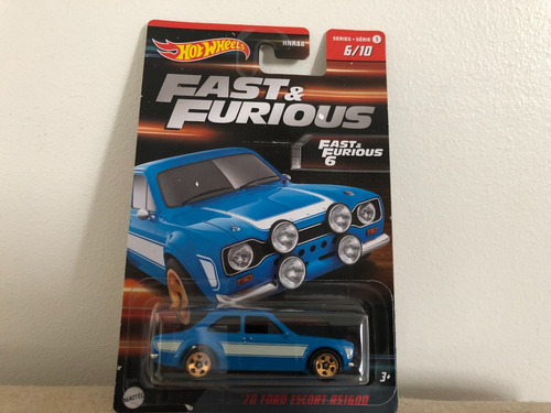 Auto Hotwheels Rapido Y Furioso, Ford Escort Rs1600