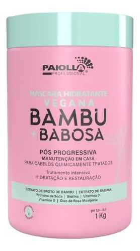 Paiolla Mascara Pos Quimica Bambu Babosa de 1 kilo