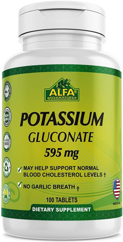 Potasio 595mg Alfa Vitamins  - Suplementos - Vitaminas