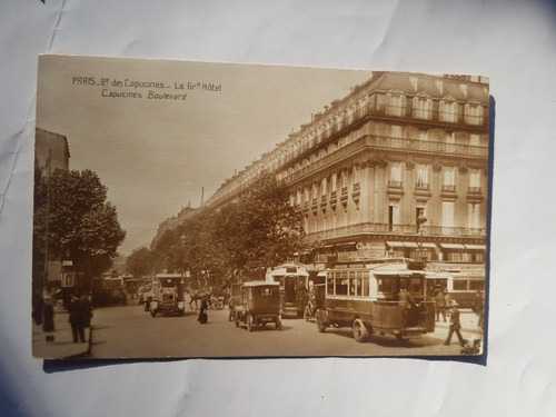 Francia Paris Antigua Postal Capucines Le Gr° Hotel 