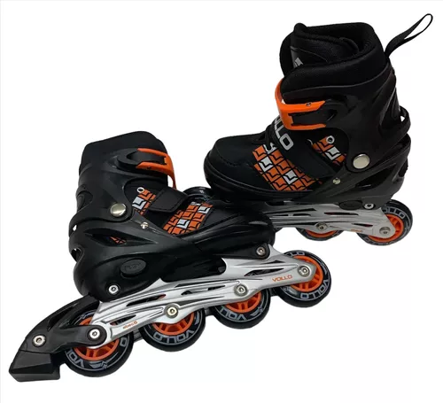 Patins In Line Laranja e Preto Grande