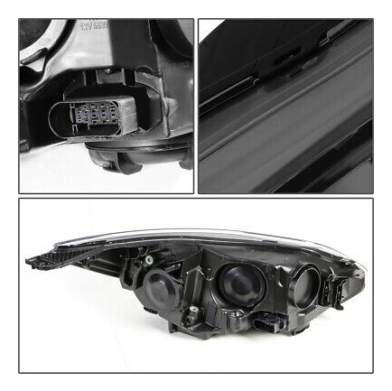 Pair Smoked Housing Amber Side Headlight+6000k Hid Led B Oad
