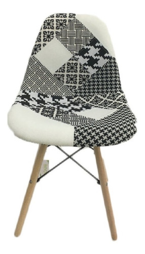 Imagen 2 de 5 de Silla Eames Tapizada Patchwork Square