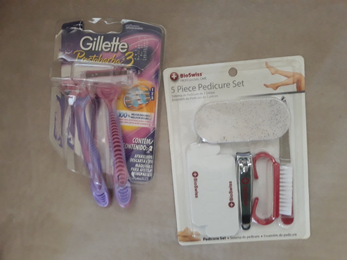 Imagen 7 de 10 de Set De Pedicure Marca Bio Swiss!! + 2 Afeitadoras Gillette!