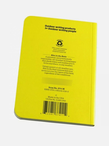 Libreta Impermeable Rite In The Rain N°374 M