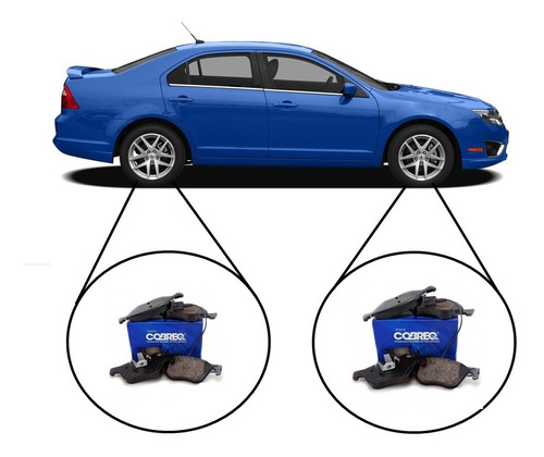 Kit Pastilha Dianteira E Traseira Fusion 3.0 Sel 24v V6 2005
