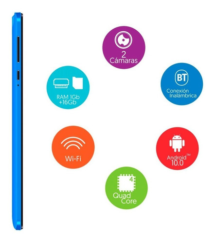 Tablet Stylos Taris Quad Core 16gb 1gb Ram 7 Azul Stta116a