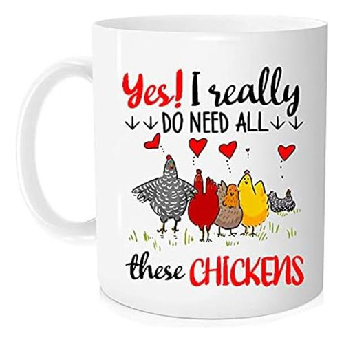 Dophome Taza De Café Divertida Con Pollo, Sí, Realmente Nece