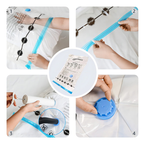 Amazon Basics - Bolsas al Vacío, Pack 15, Largo y Ancho