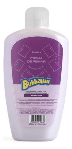 Crema Capilar Para Peinar Bubbaluu 250ml Uva Tutti Frutti