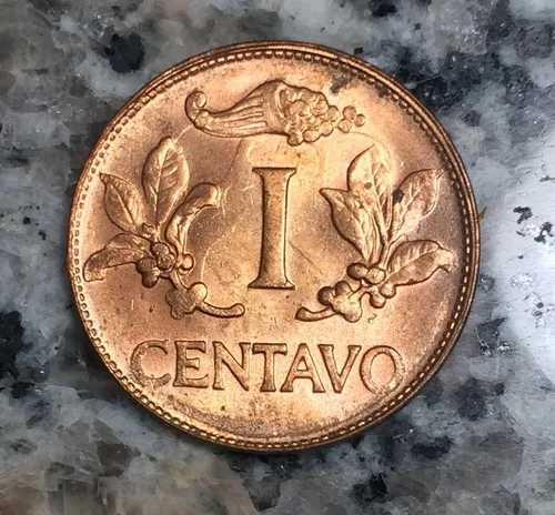 Colombia 1 Centavo 1967 Unc. Troquel Chocado Clash Error !