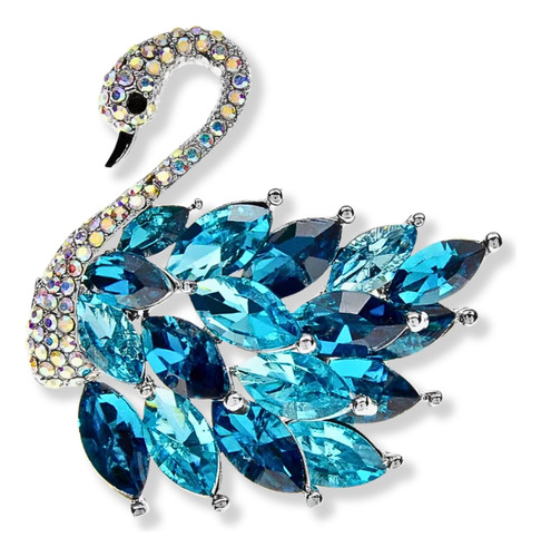 Broche Prendedor Cóctel Para Mujer En Forma De Cisne Cristal