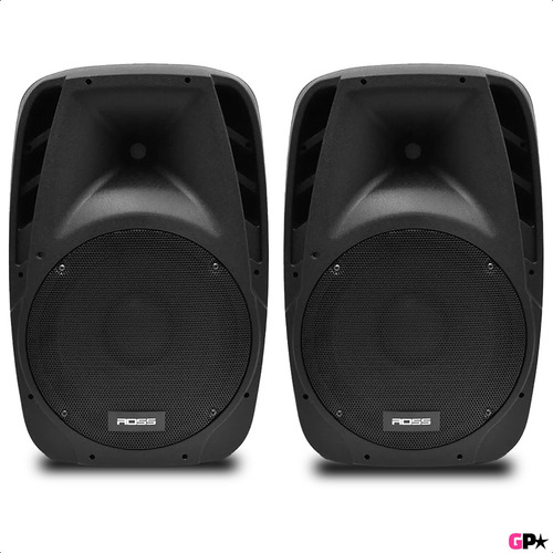 Sistema De Sonido 600w Mixer 8ch Potenciada 2 Bafles Cables