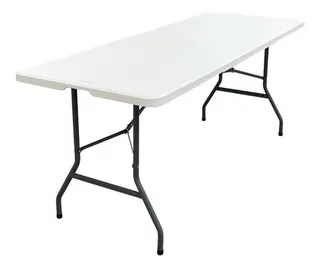 Mesa Plegable De Plástico Styrka Tipo Portafolio 1.80m Color Blanco