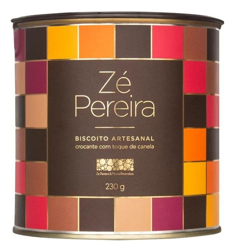 Bolachinha Artesanal Crocante Zé Pereira Canela Lata 230g